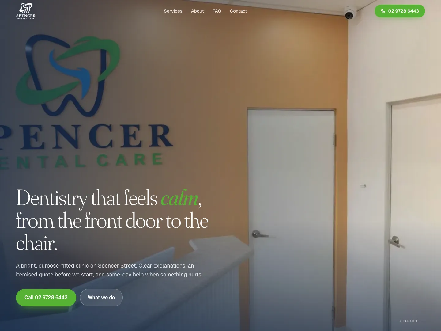 Spencer Dental Care homepage: dentistry that feels calm, in Fairfield NSW